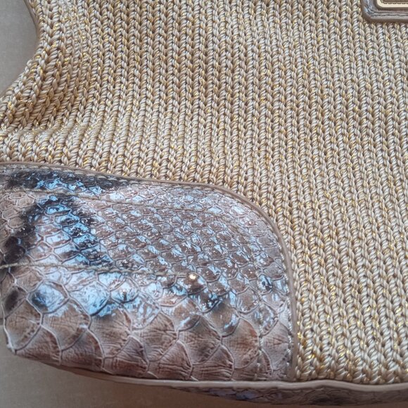 THE SAK ANIMAL PRINT WITH GOLD THREAD HOBO BAG - Picture 3 of 13